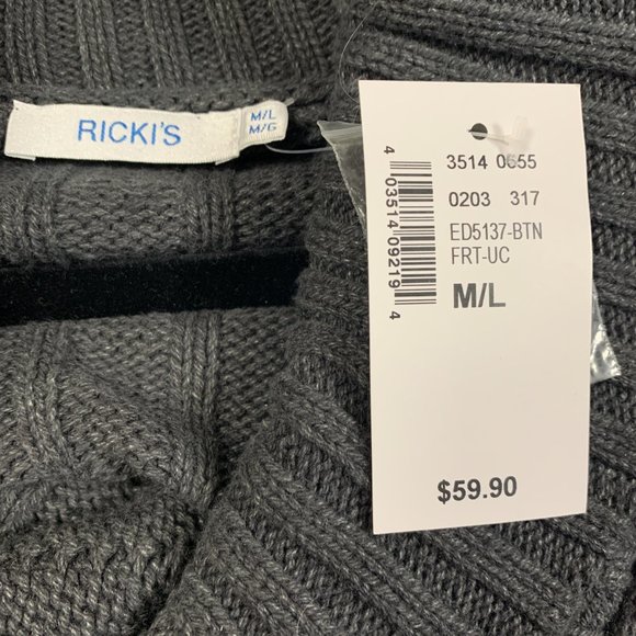 Ricki's Knit Poncho NWT - Picture 7 of 8